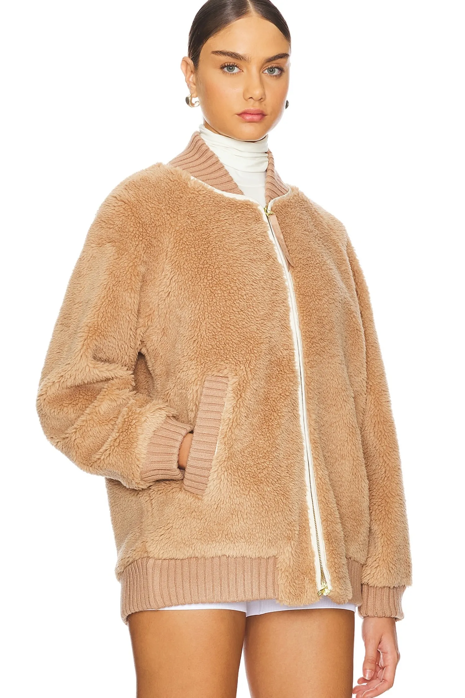 Women Varley Jackets & Coats>Ella Longline Sherpa Bomber