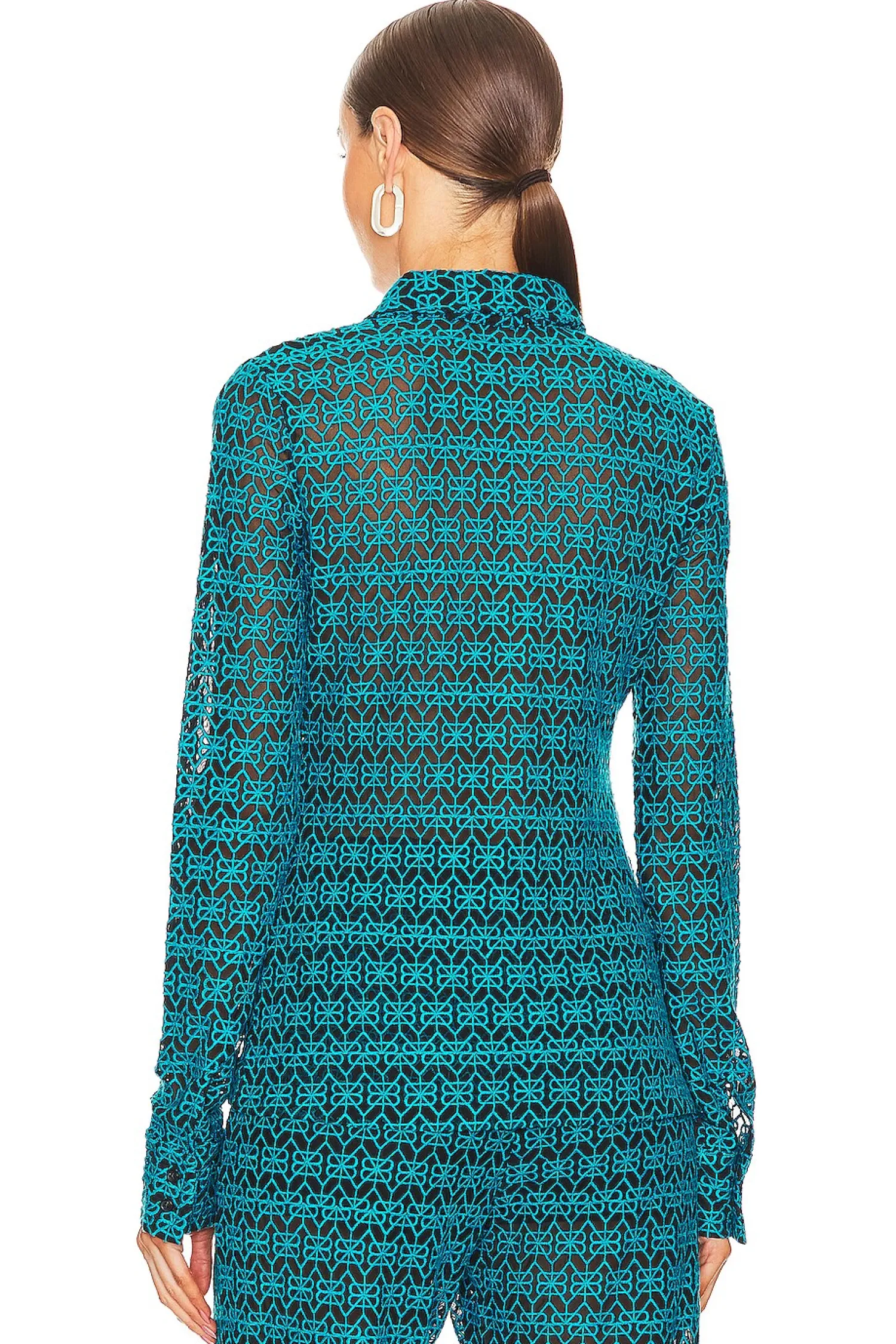 Women RTA Matching Sets>Embroidered Button Up Shirt