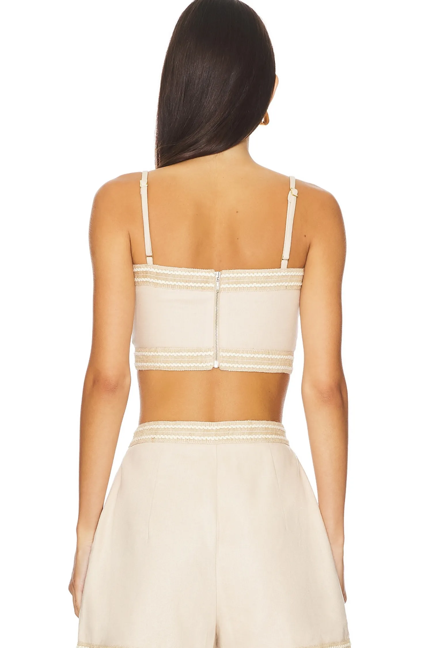 Women PatBO Matching Sets>Embroidered Linen Top