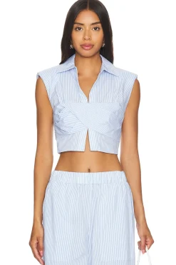 Women SIMKHAI Matching Sets>Emie Cropped Box Sleeve Top