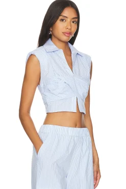 Women SIMKHAI Matching Sets>Emie Cropped Box Sleeve Top