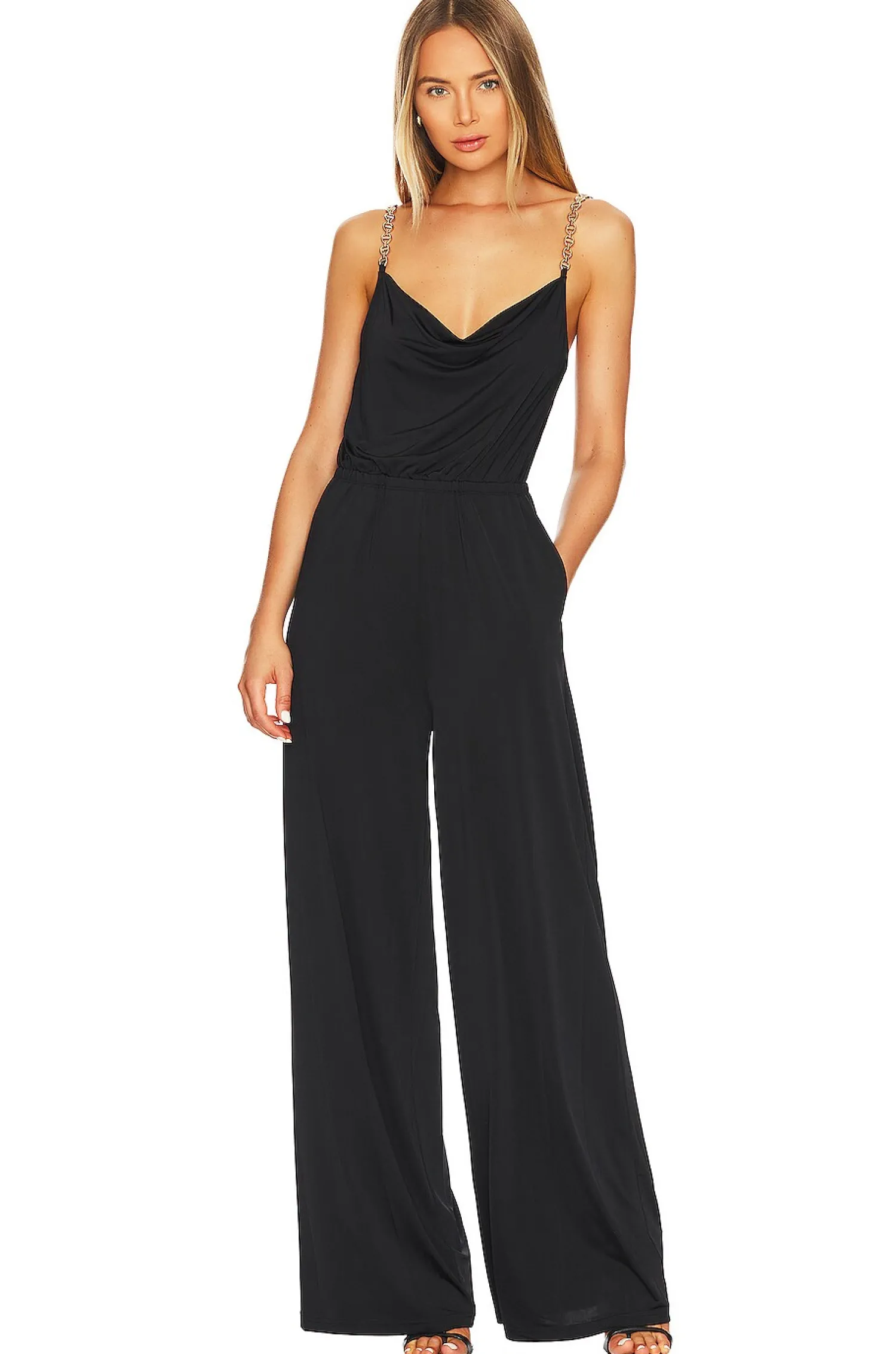 Women L'AGENCE Jumpsuits>Emmett Cowl Neck Jumpsuit