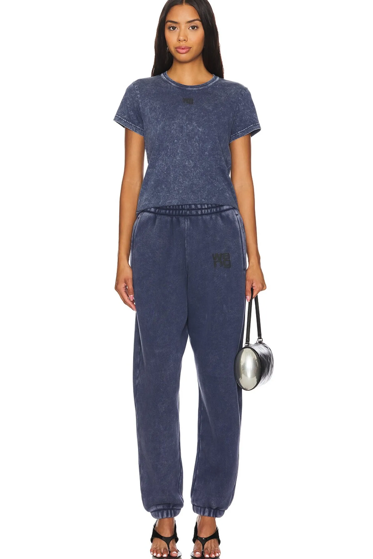 Women Alexander Wang Matching Sets>Essential Jersey Shrunk Tee With Puff Logo