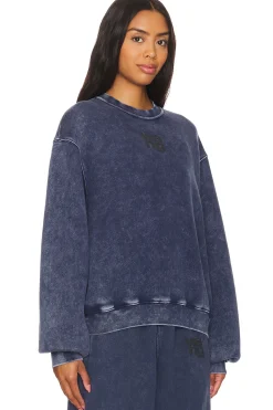 Women Alexander Wang Loungewear>Essential Terry Crew Sweatshirt W/ Puff Paint Logo
