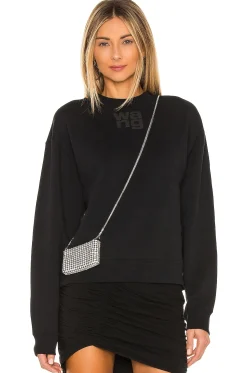 Women Alexander Wang Loungewear>Essential Terry Crew Sweatshirt W/ Puff Paint Logo