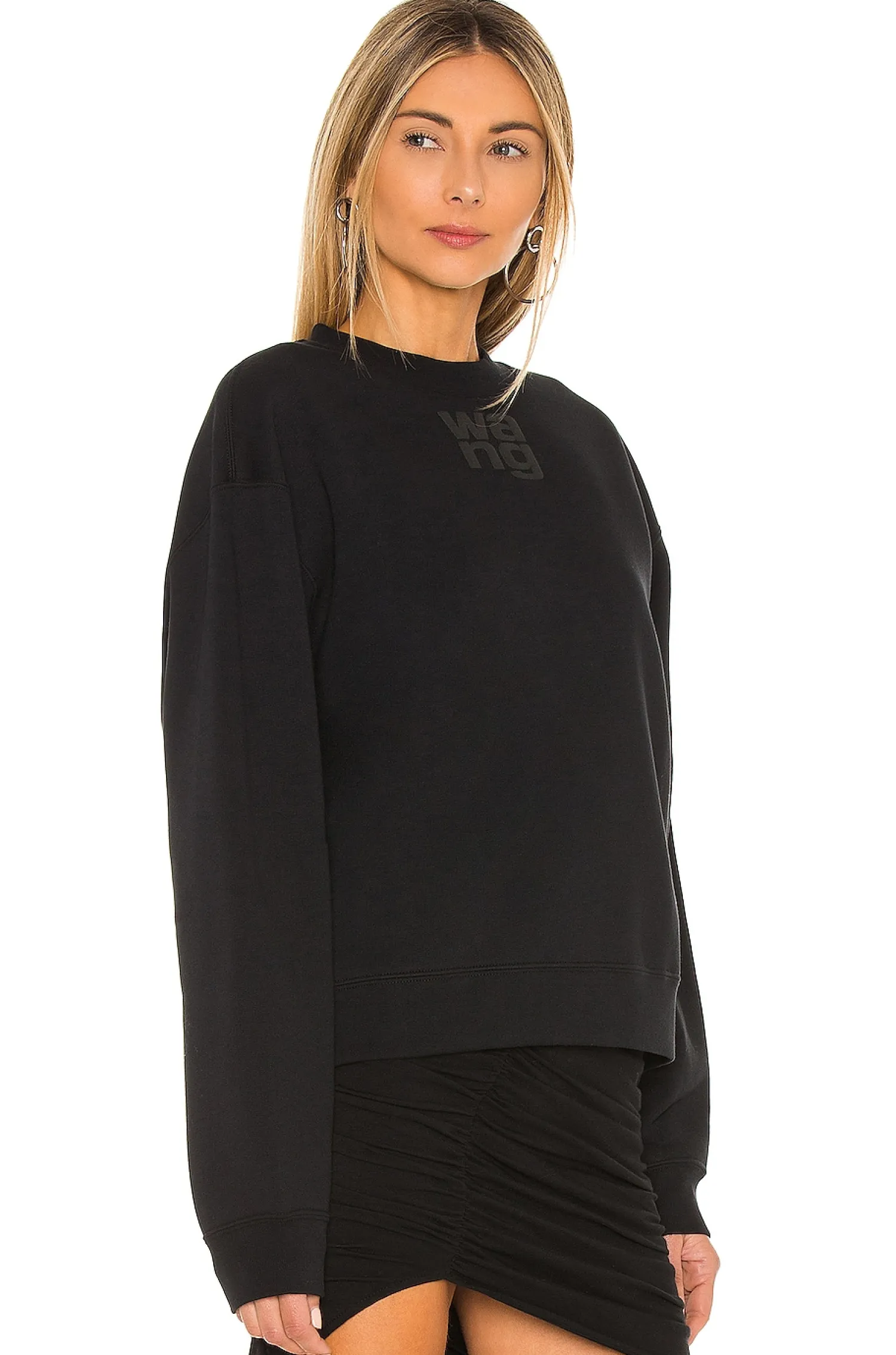 Women Alexander Wang Loungewear>Essential Terry Crew Sweatshirt W/ Puff Paint Logo