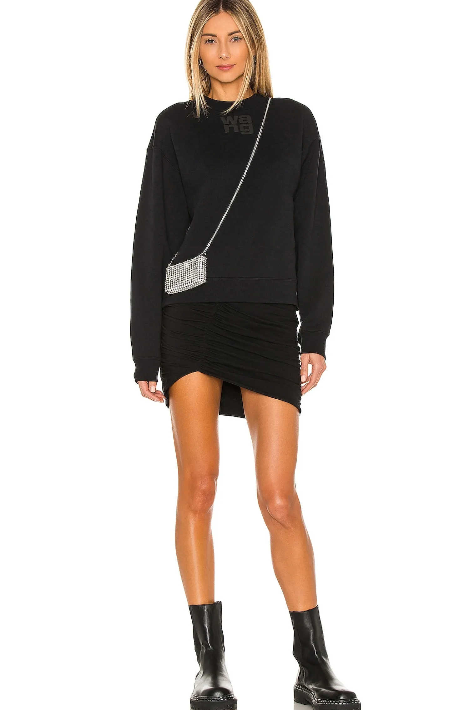 Women Alexander Wang Loungewear>Essential Terry Crew Sweatshirt W/ Puff Paint Logo