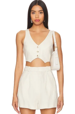 Women Amanda Uprichard Matching Sets>Ethan Cropped Vest