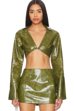 Women superdown Matching Sets|Jackets & Coats>Ethel Faux Leather Jacket