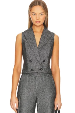 Women L'AGENCE Jackets & Coats>Fable Double Breasted Vest