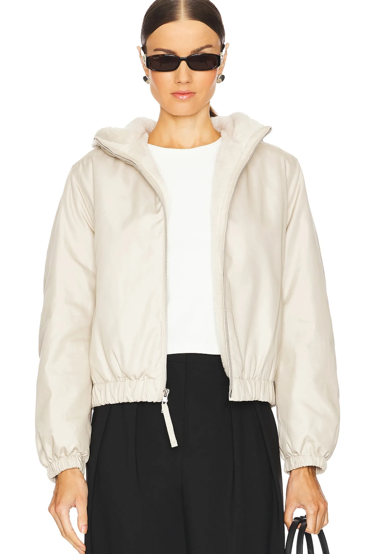 Women Vince Jackets & Coats>Faux Fur Lined Bomber Jacket