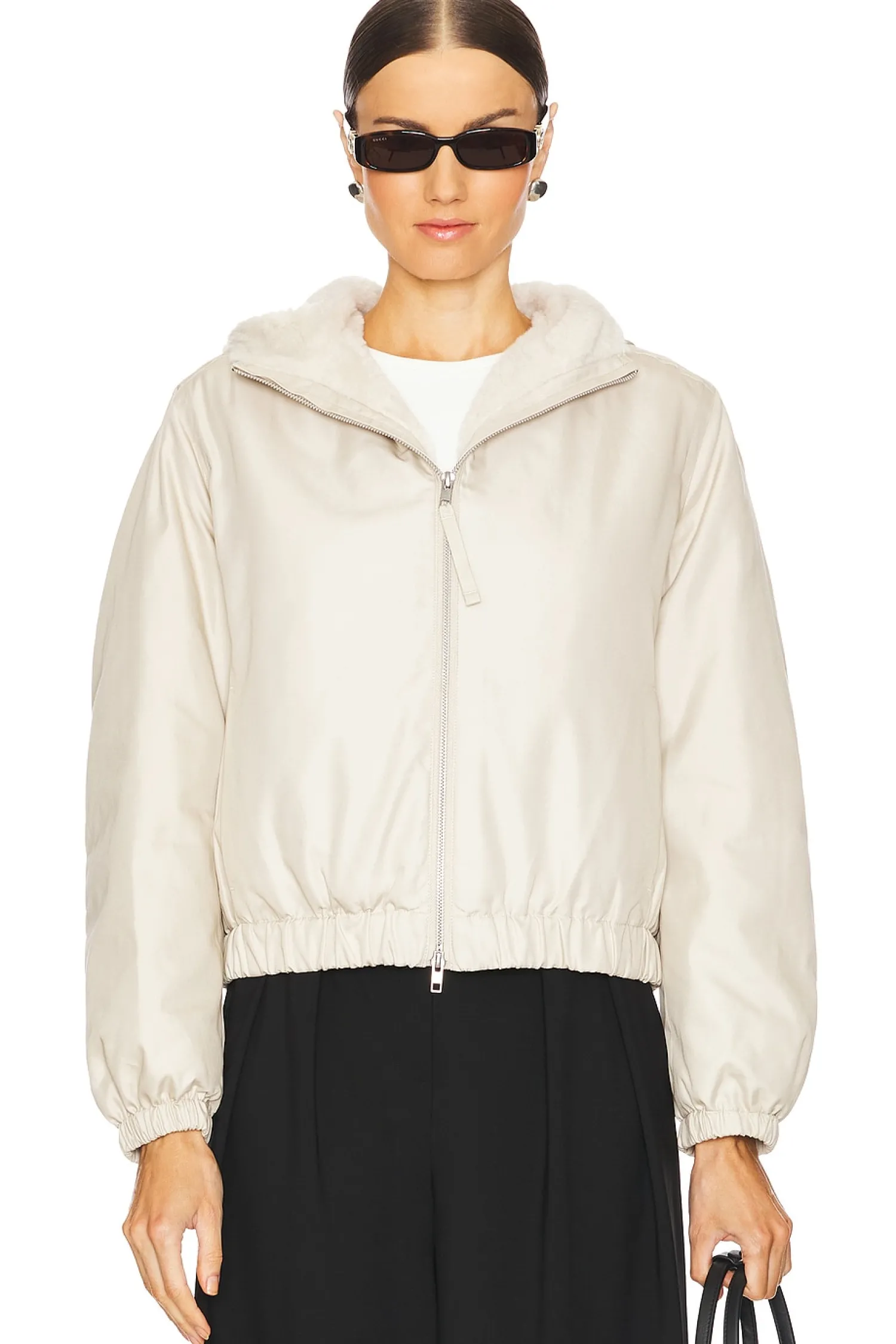 Women Vince Jackets & Coats>Faux Fur Lined Bomber Jacket