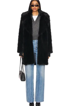 Women SAM. Jackets & Coats>Faux Fur Mid Coat 34"