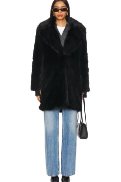 Women SAM. Jackets & Coats>Faux Fur Mid Coat 34"