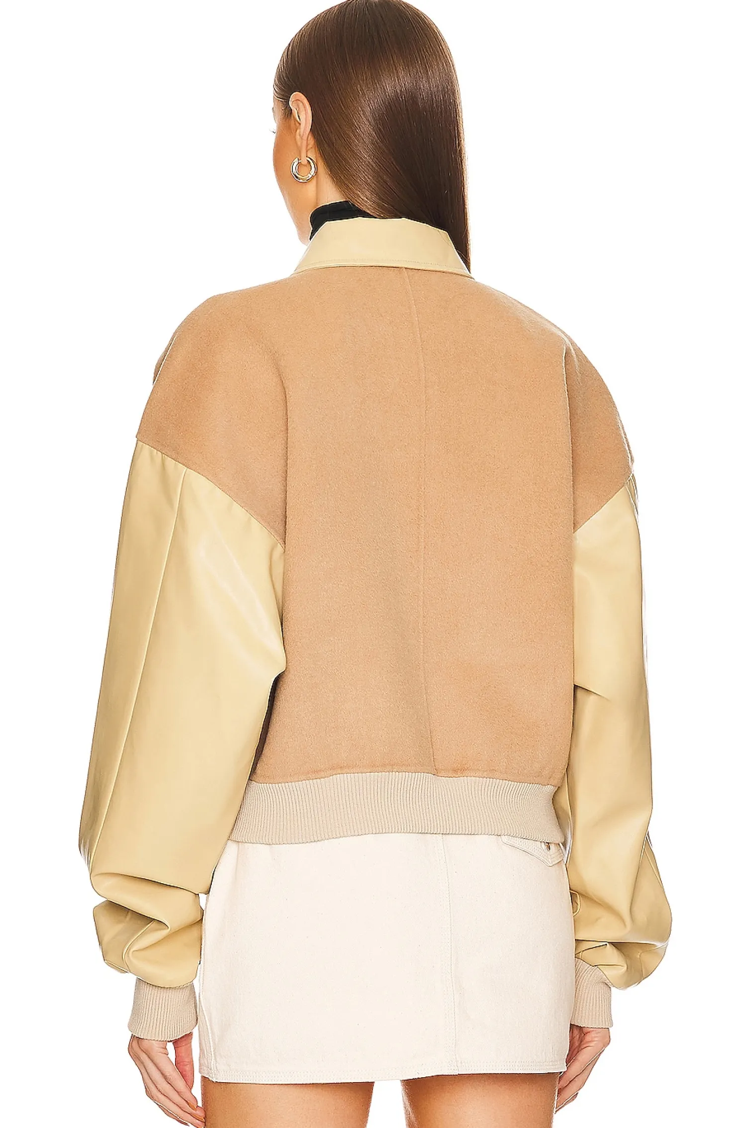 Women Helsa Jackets & Coats>Faux Leather & Wool Blend Bomber