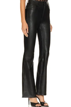 Women Commando Pants>Faux Leather Five Pocket Flare Pant