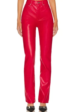 Women AFRM Pants>Faux Leather Heston Straight Leg Pants