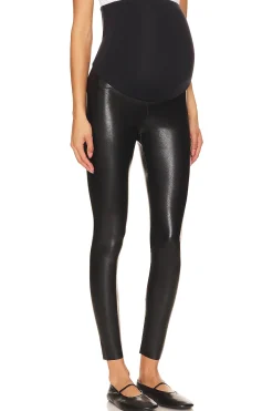 Women Commando Pants>Faux Leather Maternity Legging