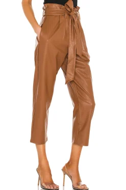 Women Commando Pants>Faux Leather Paperbag Pant