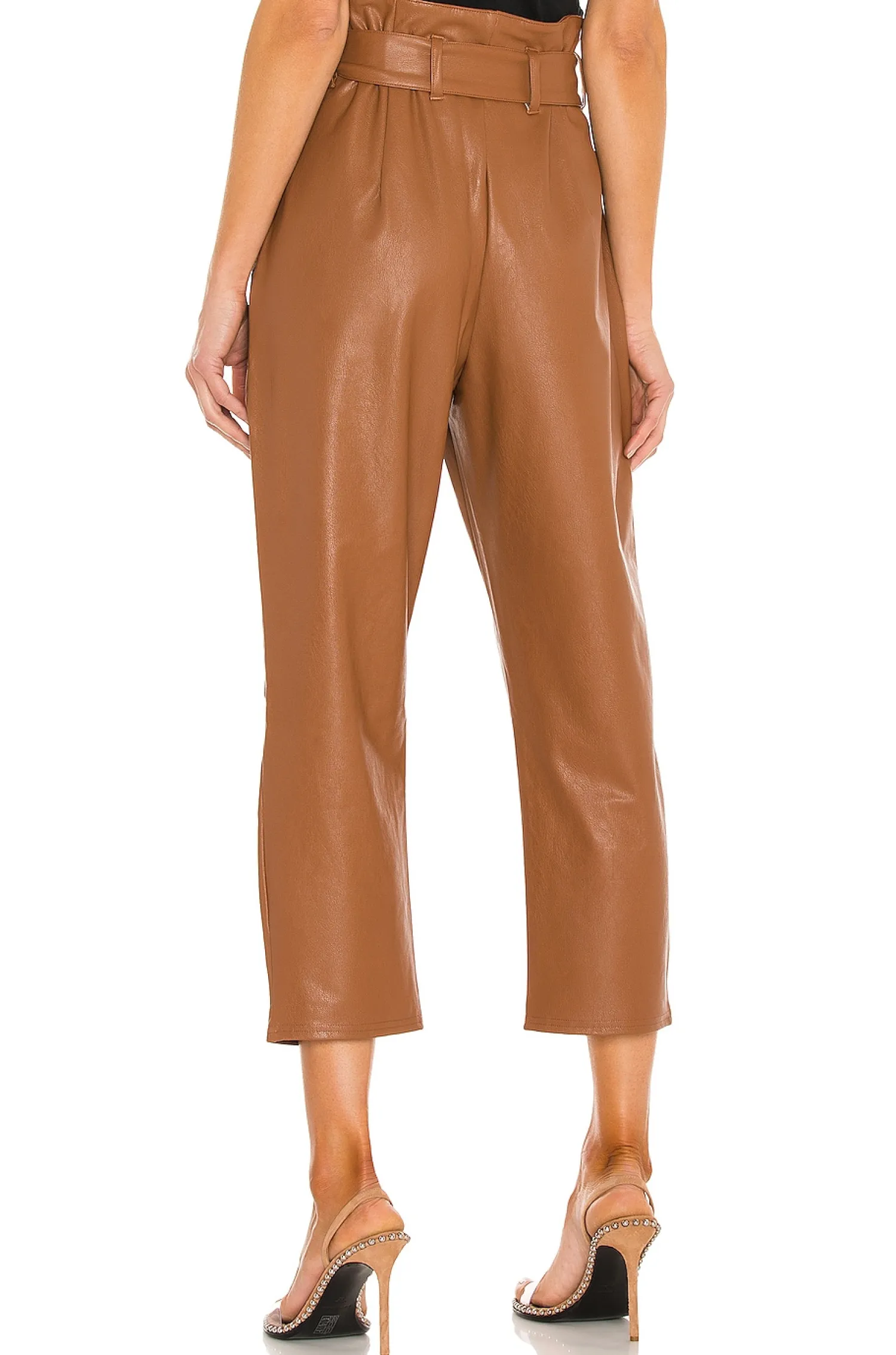Women Commando Pants>Faux Leather Paperbag Pant