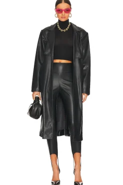 Women WeWoreWhat Jackets & Coats>Faux Leather Trench