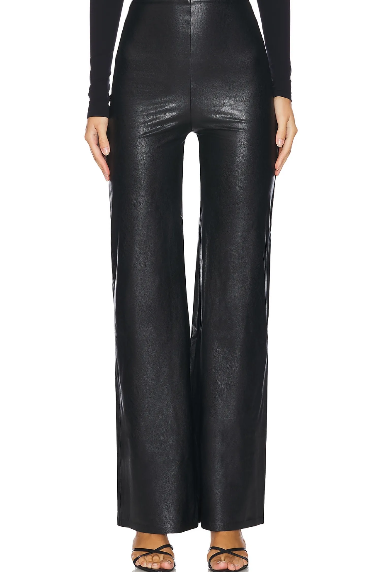 Women Commando Pants>Faux Leather Wide Leg Pant