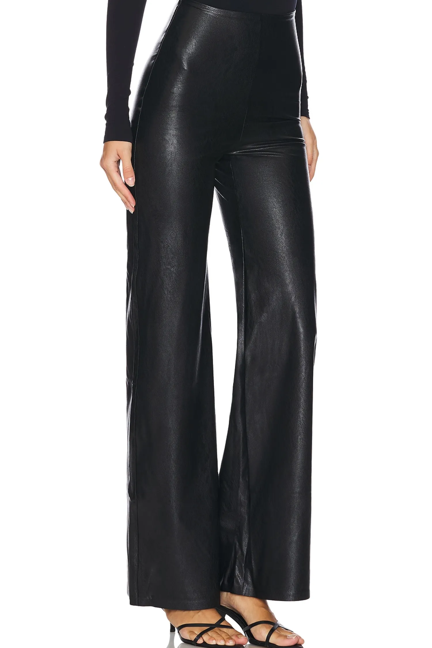 Women Commando Pants>Faux Leather Wide Leg Pant