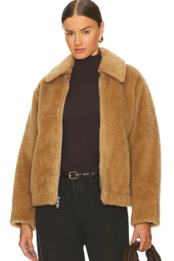 Women Vince Jackets & Coats>Faux Shearling Bomber Jacket