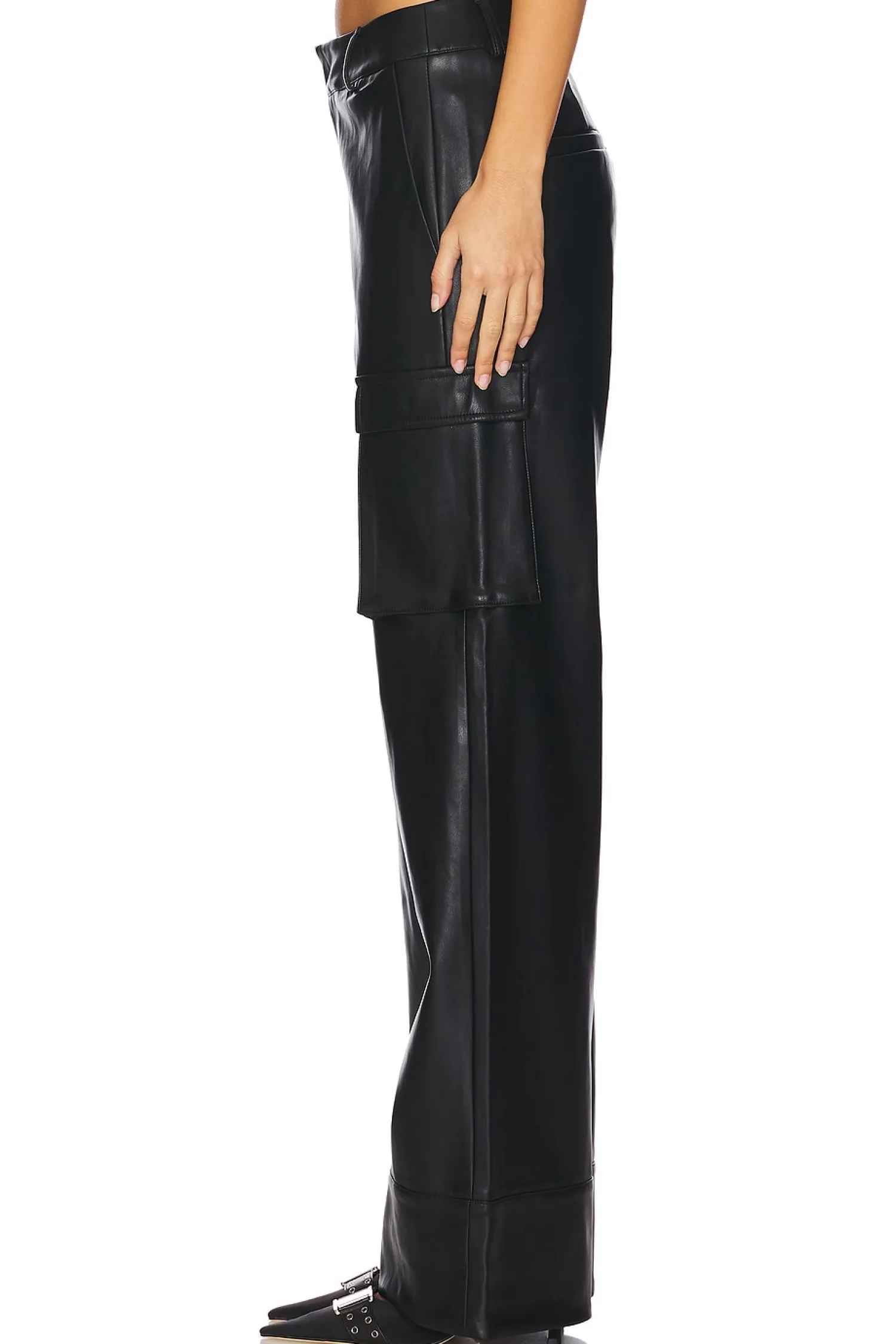 Women SER.O.YA Pants>Fifer Vegan Leather Low Rise Cargo Pant