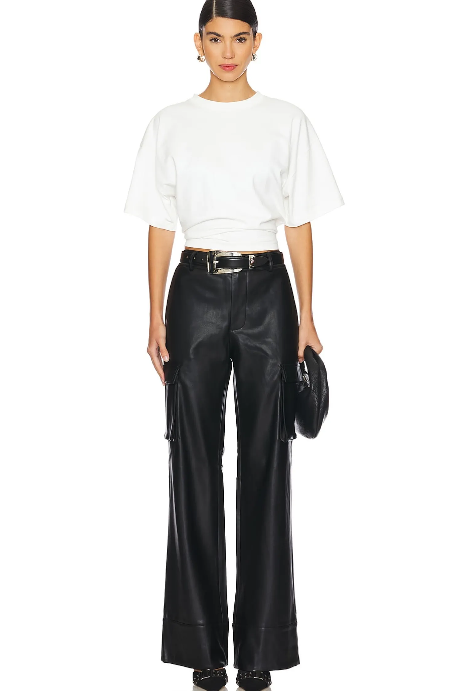 Women SER.O.YA Pants>Fifer Vegan Leather Low Rise Cargo Pant
