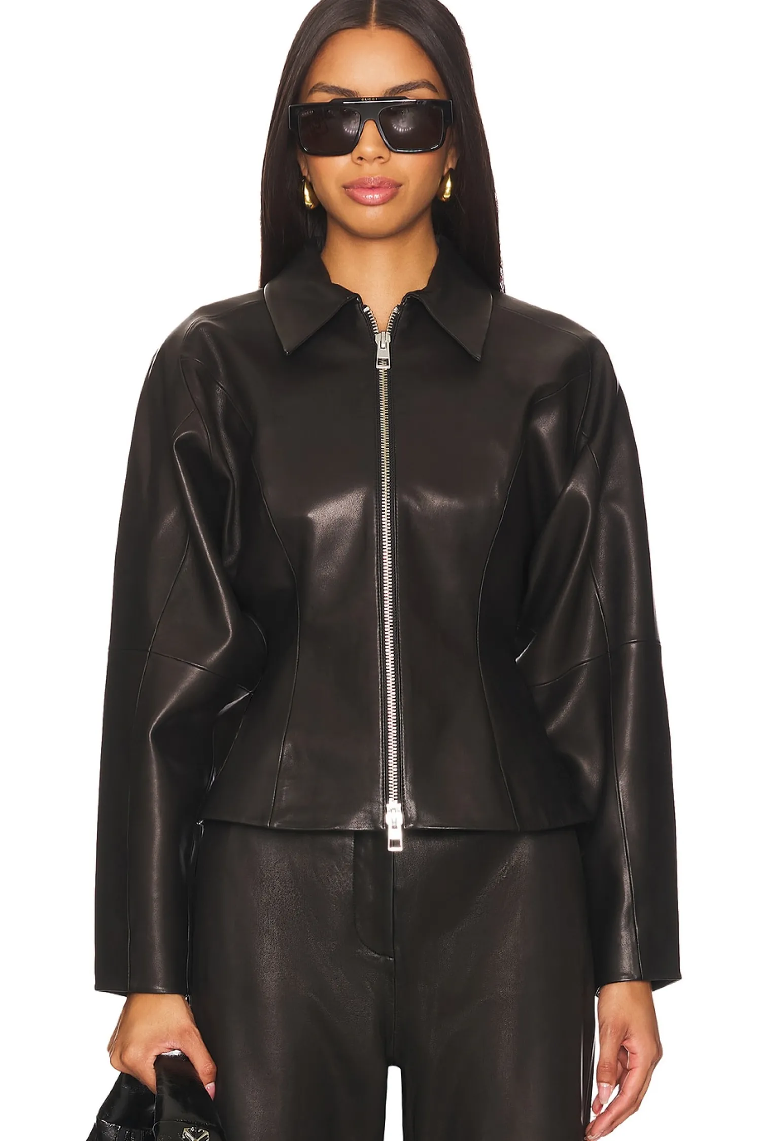 Women The Sei Jackets & Coats>Fitted Leather Jacket