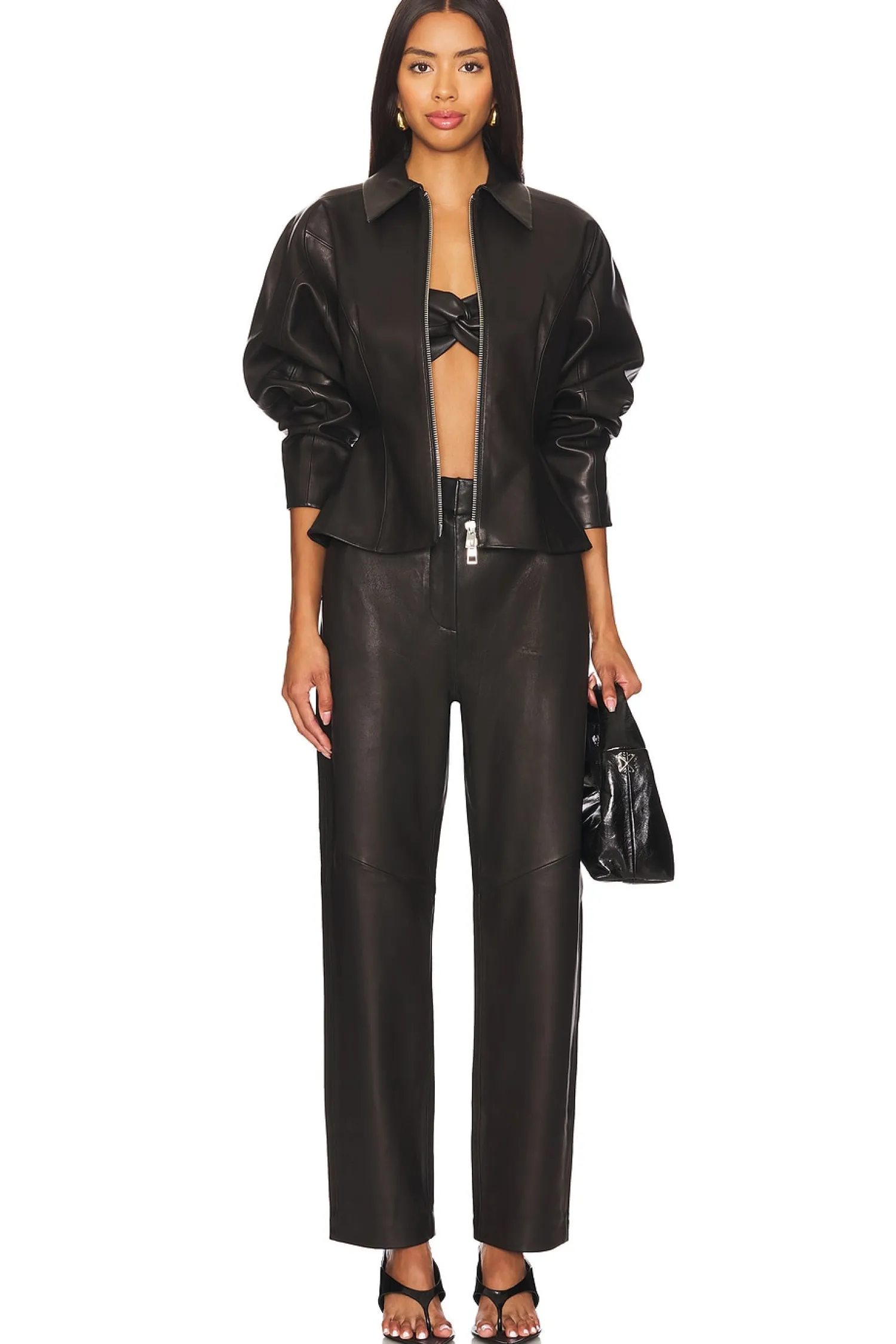 Women The Sei Jackets & Coats>Fitted Leather Jacket