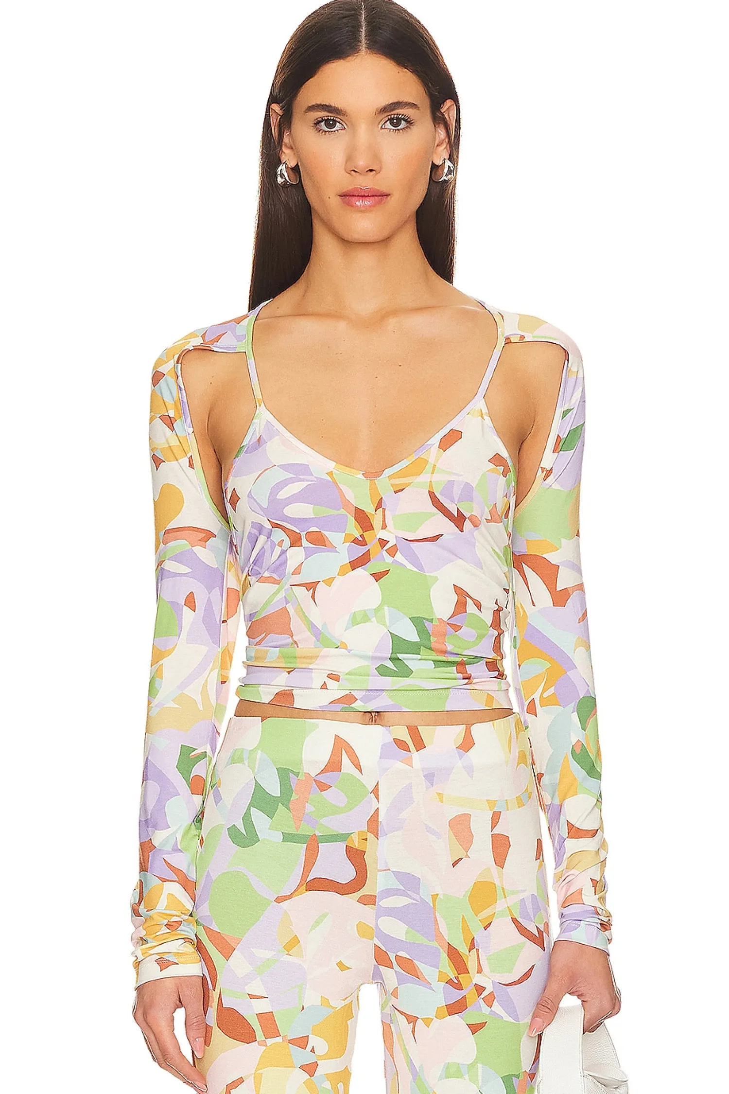 Women SELMACILEK Matching Sets>Fitted Sleeve Top