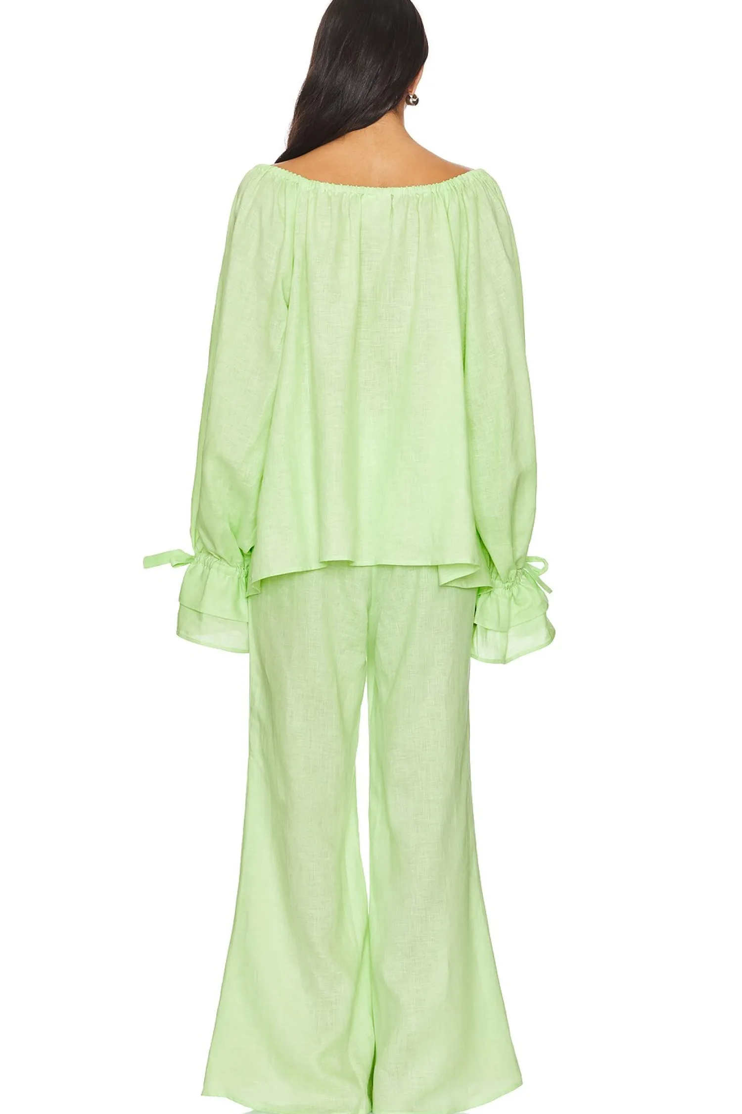 Women Sleeper Lingerie & Sleepwear>Flamenco Linen Polka Dot Set With Pants