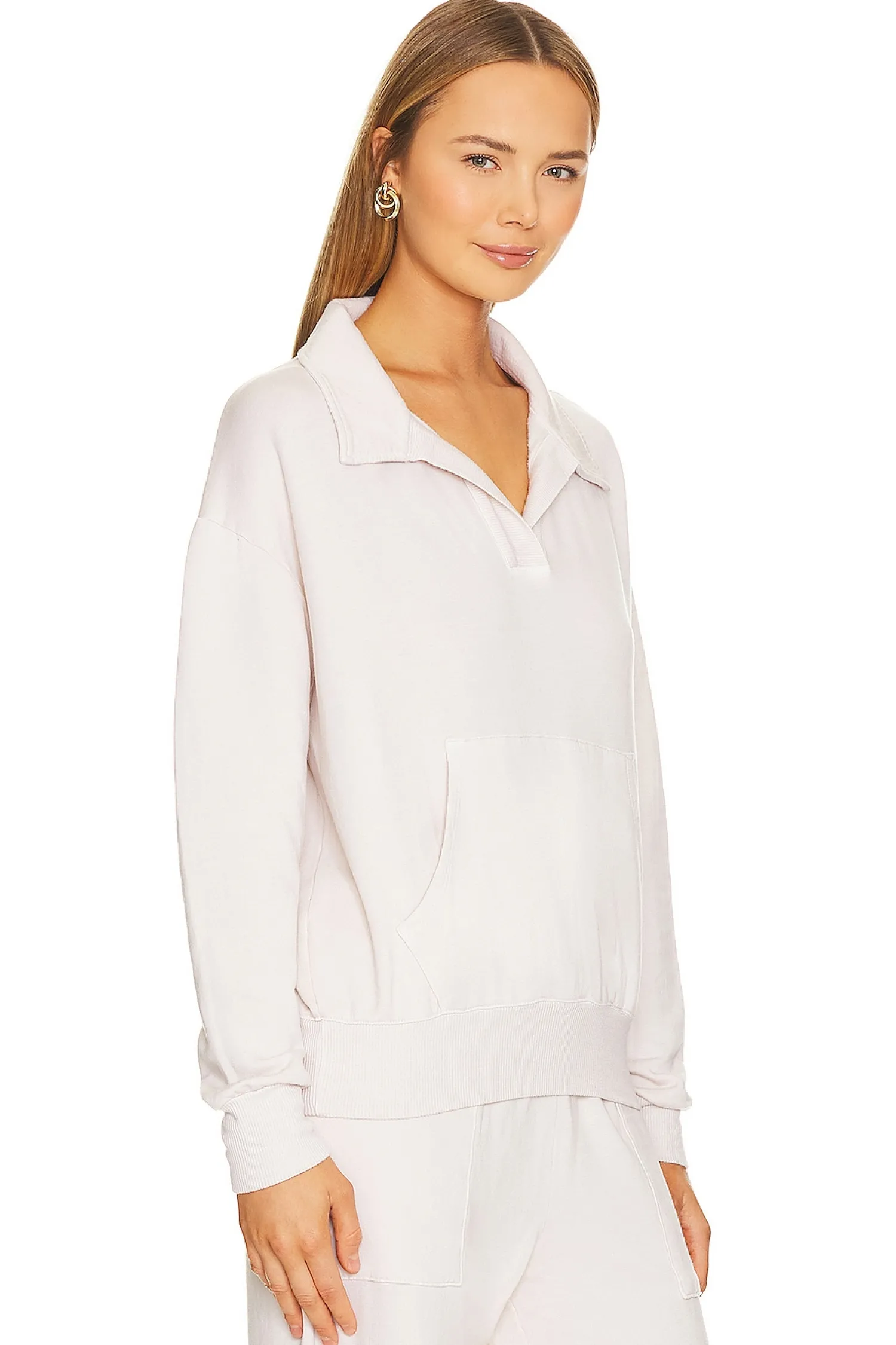 Women MONROW Loungewear>Fleece Polo
