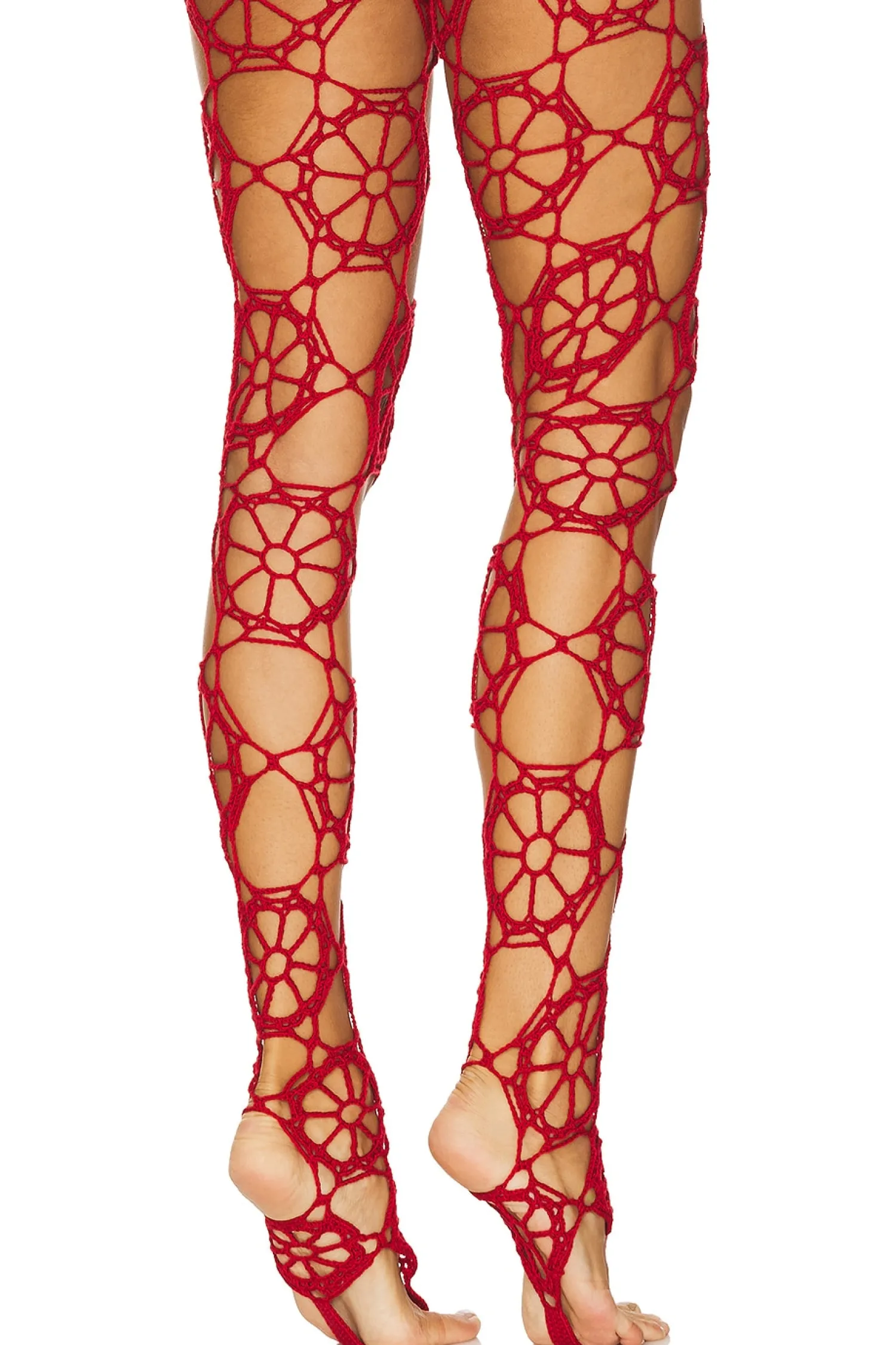 Women nastyamasha Lingerie & Sleepwear>Floral Crochet Leggings