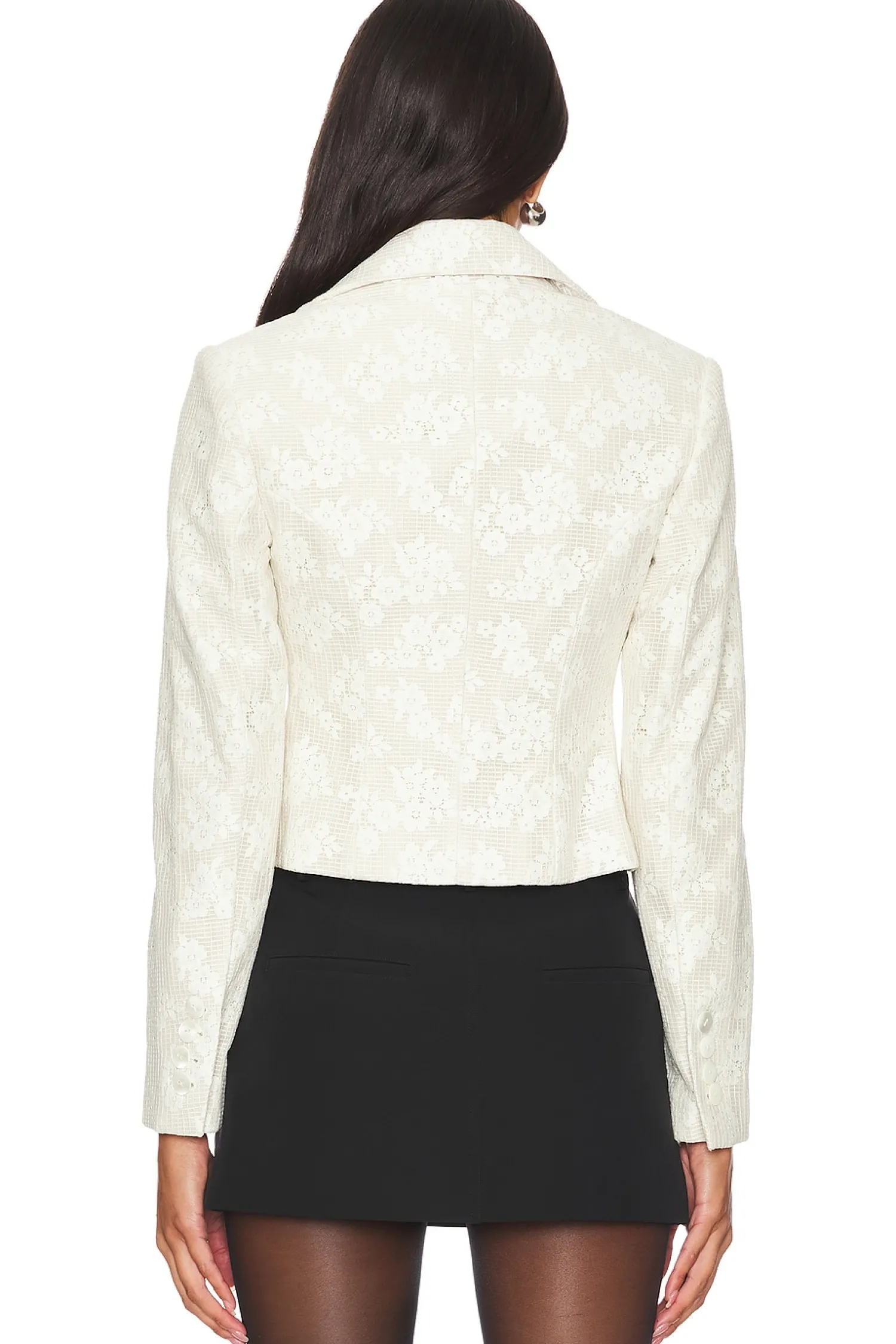 Women Yuhan Wang Jackets & Coats>Floral Lace Jacket With Bows