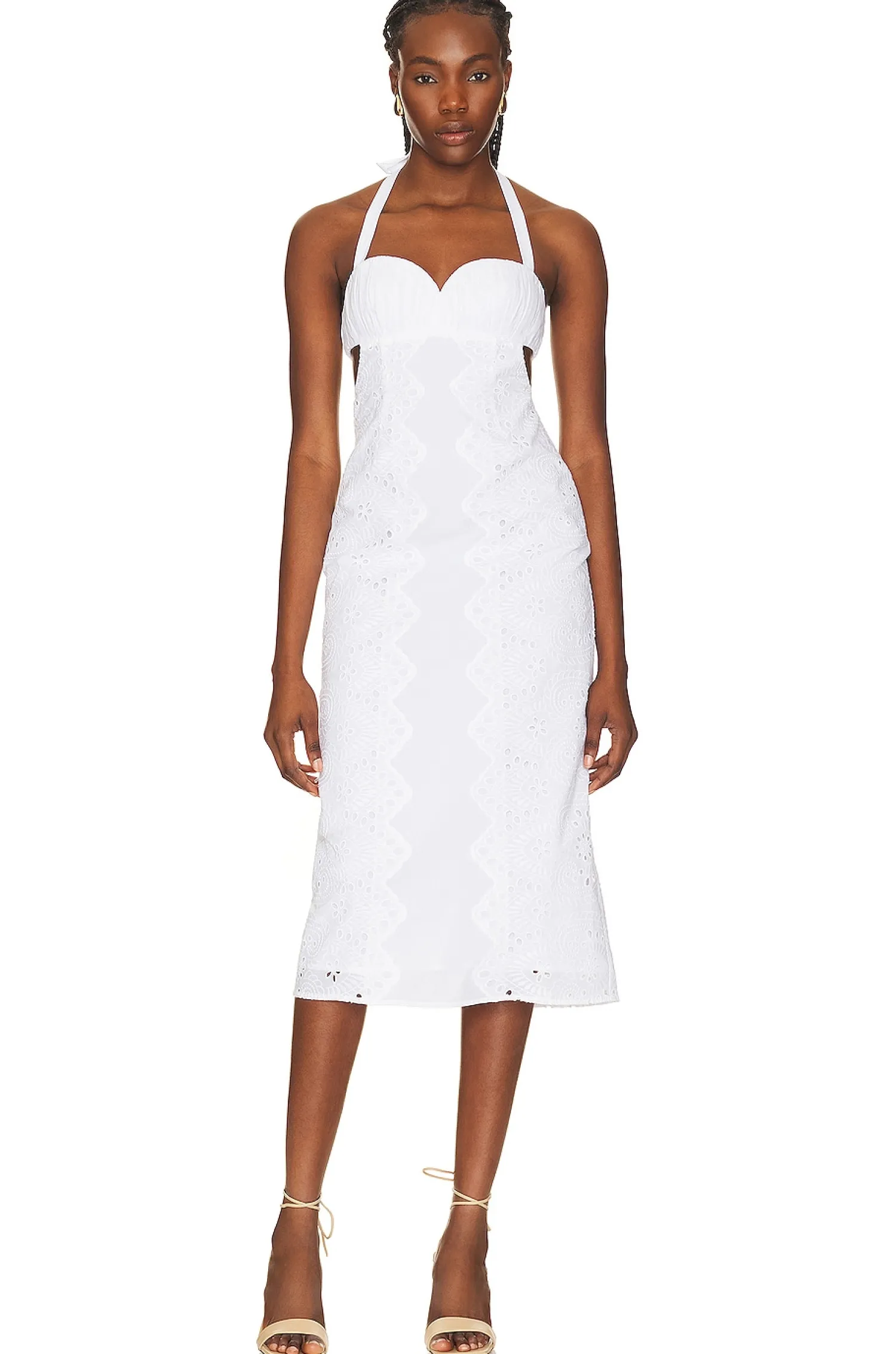 Women LPA Dresses>Francesca Eyelet Midi Dress
