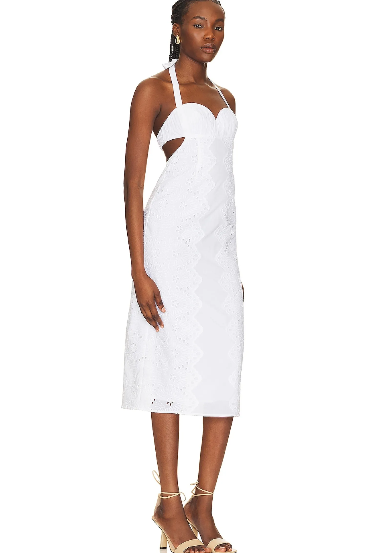 Women LPA Dresses>Francesca Eyelet Midi Dress