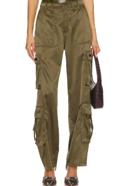 Women BLANKNYC Pants>Franklin Cargo Satin Pant