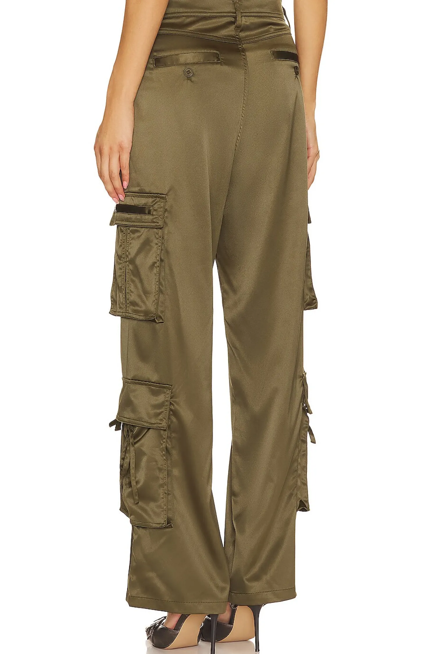 Women BLANKNYC Pants>Franklin Cargo Satin Pant