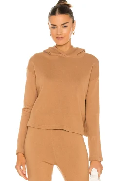 Women Enza Costa Loungewear>French Terry Cropped Hoodie