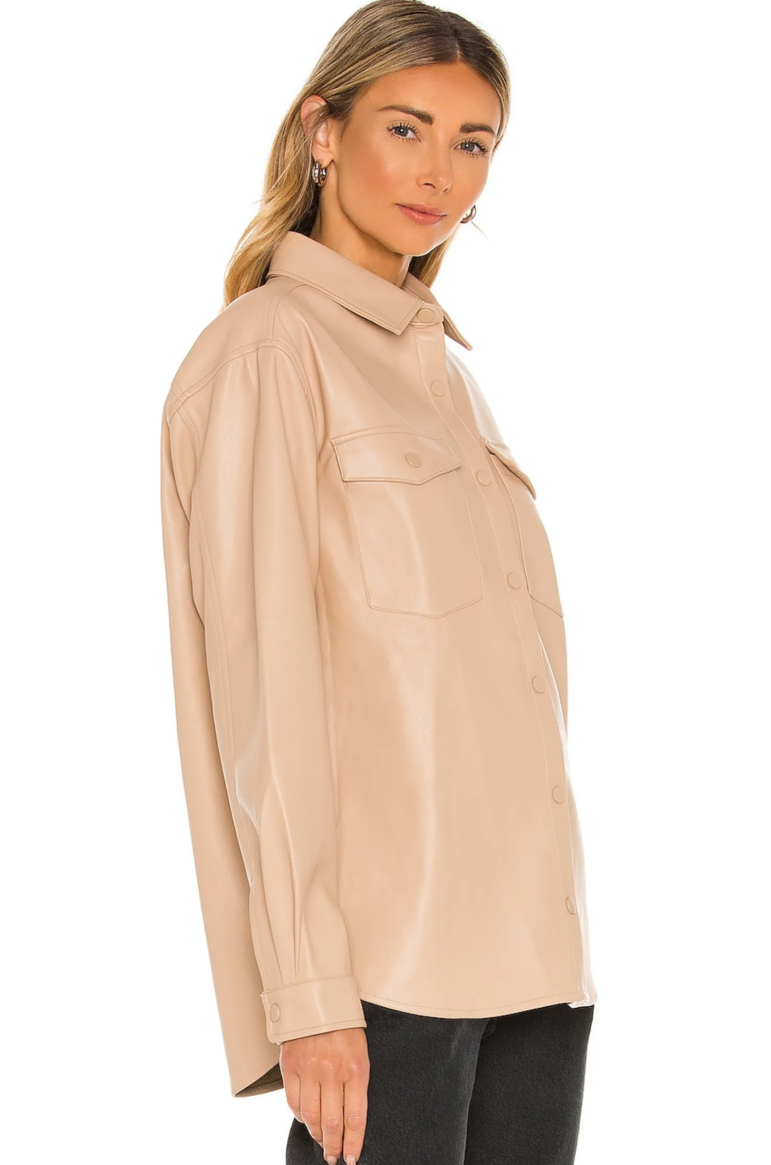 Women Bardot Jackets & Coats>Frida Vegan Leather Shirt