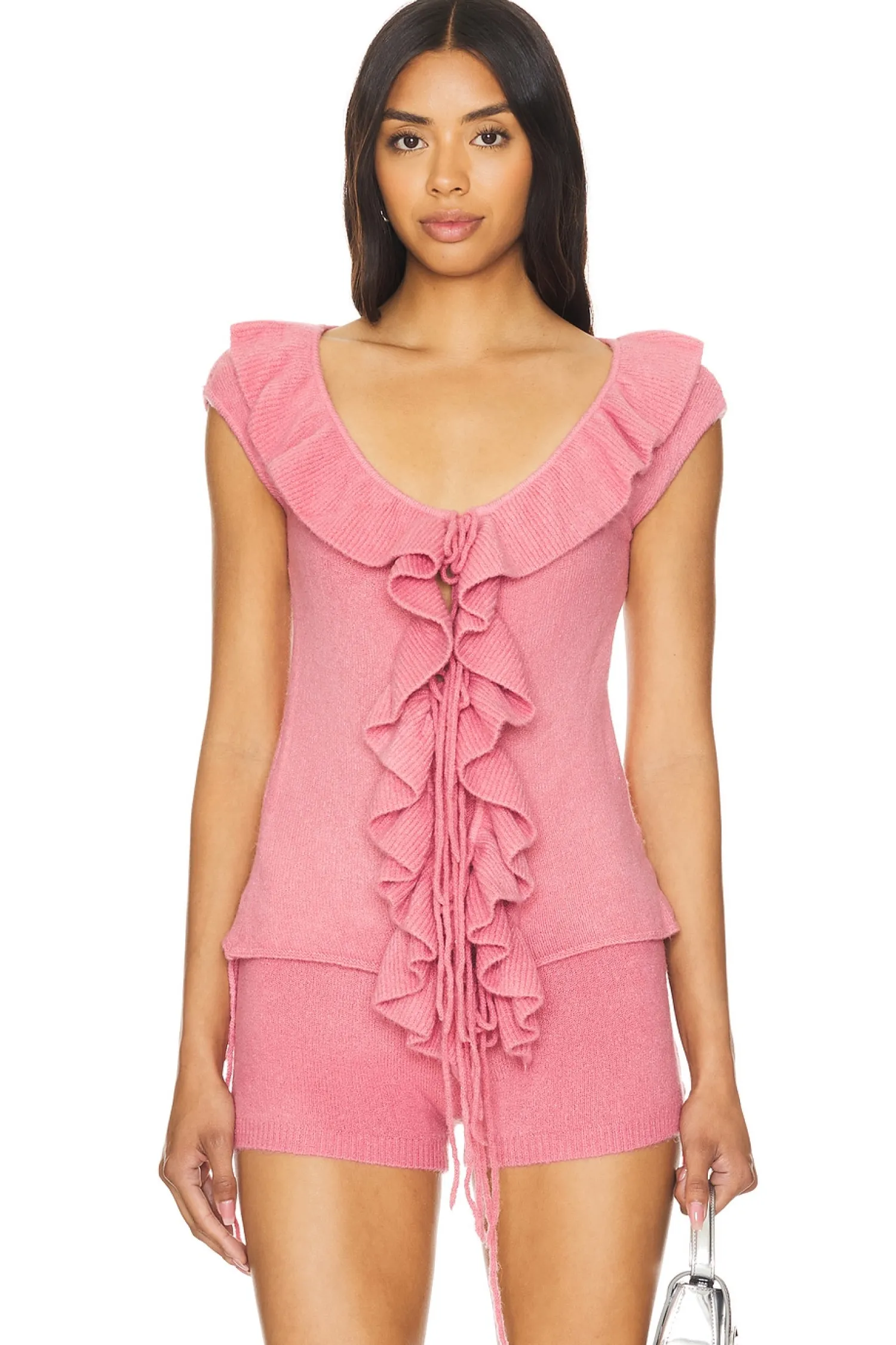 Women Zemeta Matching Sets>Frilla Knit Vest