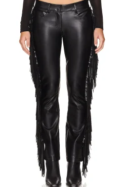 Women Norma Kamali Pants>Fringe Boot Leg Jean