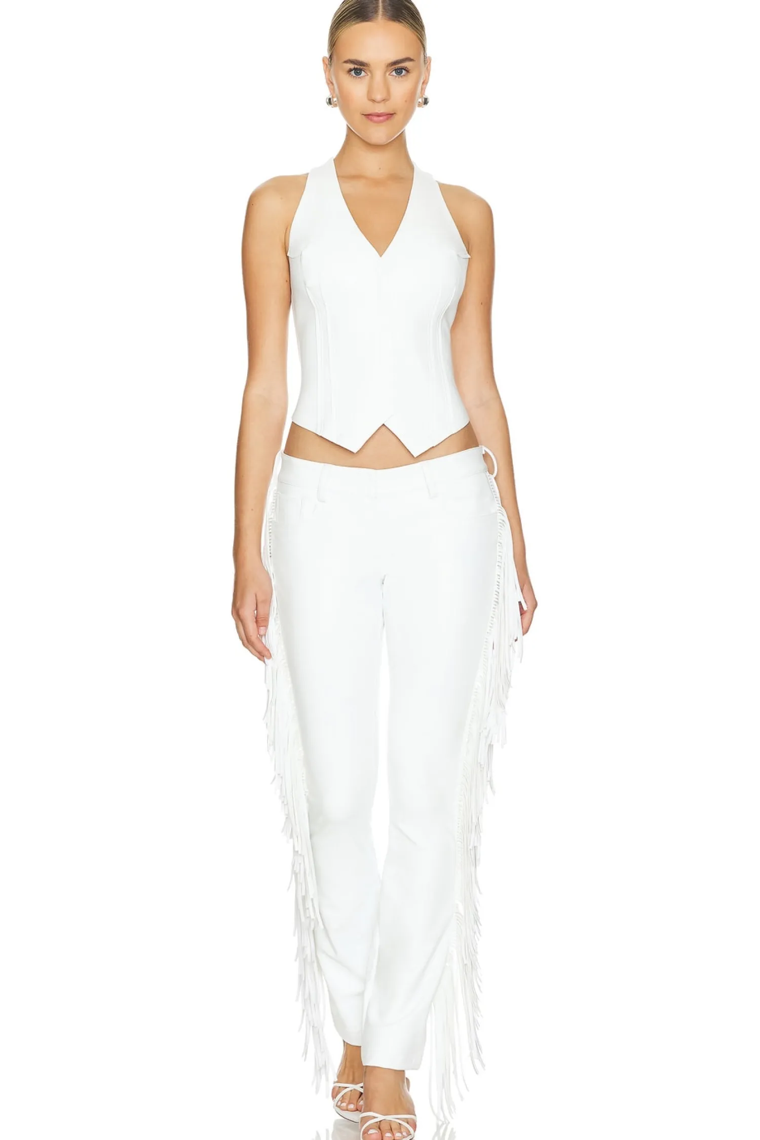 Women Norma Kamali Matching Sets>Fringe Boot Leg Jean