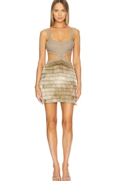 Women PatBO Dresses>Fringe Cut Out Mini Dress