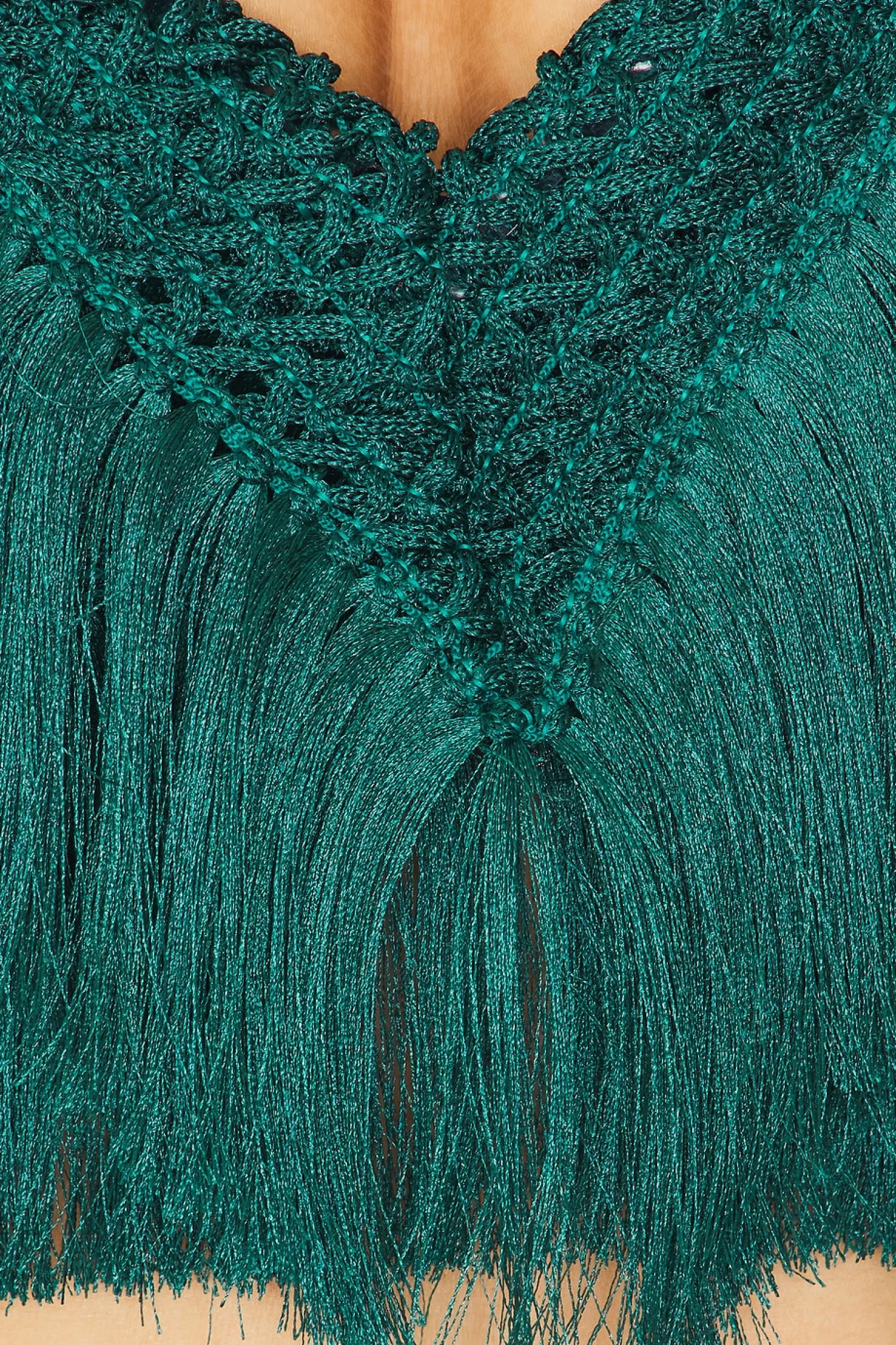 Women PatBO Matching Sets>Fringe Trim Cropped Top