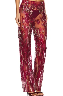 Women Kim Shui Pants>Full Length Embroide Pants