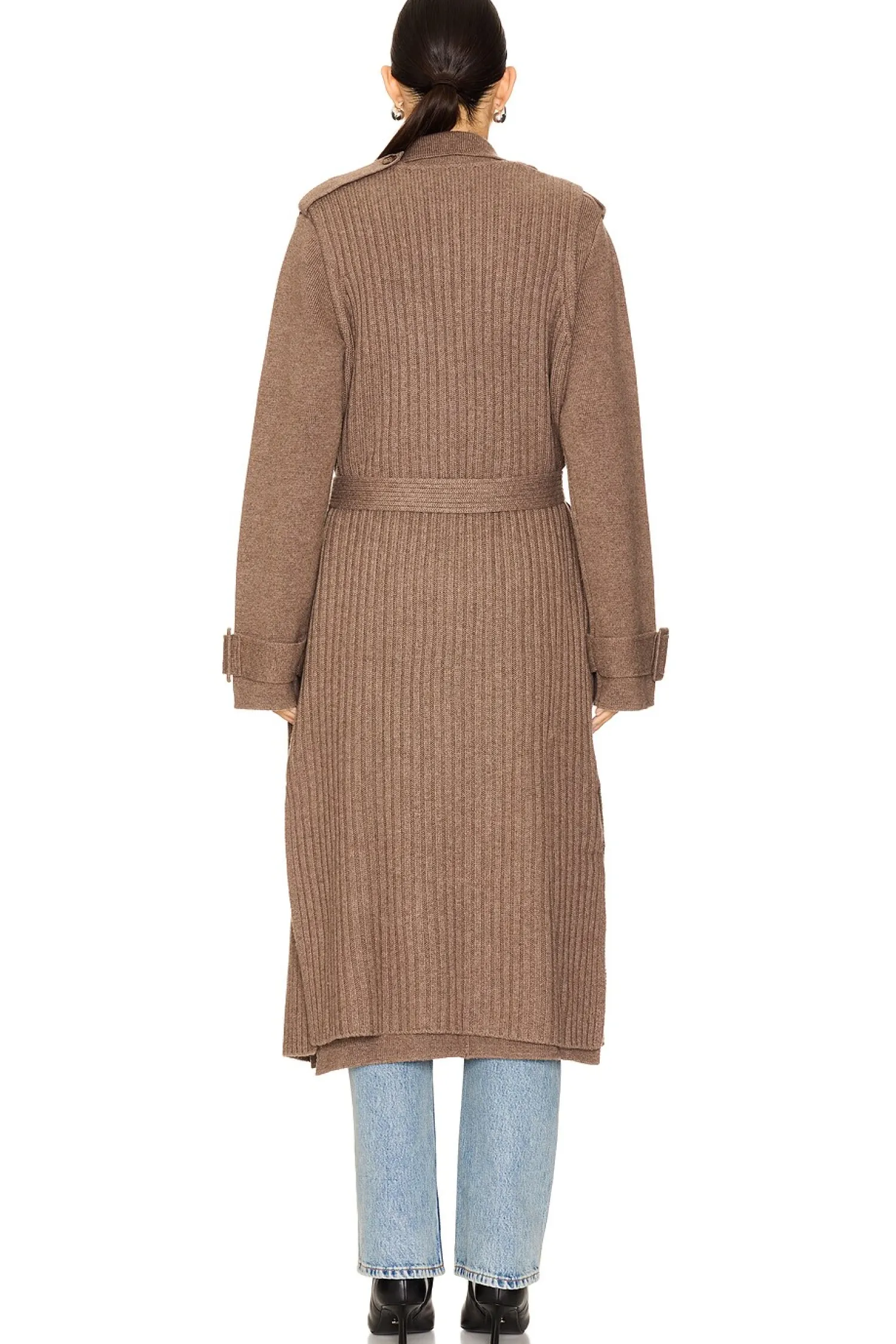 Women NAADAM Jackets & Coats>Full Length Two Piece Knit Coat